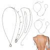 2Pcs Alloy Curb Chain Finger Ring Bracelets for Women BJEW-CY0001-06-1