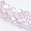 Transparent Electroplate Glass Beads Strands EGLA-A039-T4mm-B26-3