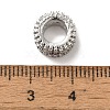 Flat Round Brass Micro Pave Colorful Cubic Zirconia European Beads KK-C072-15P-3