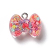 Transparent Resin Pendants RESI-D055-089P-3