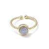 Natural Blue Lace Agate Cuff Rings RJEW-E074-01G-05-3