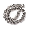 Transparent Electroplate Glass Beads Strands EGLA-N002-34D-F02-4