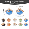 Fashewelry 10pcs 5 colors Cat Eye Glass Charms CE-FW0001-01-21