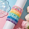 16Pcs 16 Colors Handmade Polymer Clay Beaded Stretch Bracelets Sets BJEW-JB10764-3