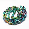 Baking Painted Glass Beads Strands DGLA-S115-22x10mm-S36-2