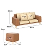 Plastic Sofa with Stool Mini Model PW-WG76B30-01-6