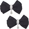 2Pcs Detachable Polyester Bowknot Shoe Decoration AJEW-FG0002-01B-1