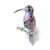 Woodpecker Platinum Zinc Alloy Enamel Pin JEWB-D068-02P-02-1