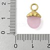 304 Stainless Steel Natural Rose Quartz Pendants STAS-L277-07G-03-3