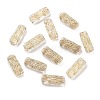 Metal Enlaced Transparent Acrylic Beads X-MACR-M045-10-1