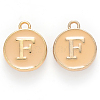 Golden Plated Alloy Enamel Charms X-ENAM-S118-06F-1