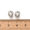 Brass Micro Pave Clear Cubic Zirconia Beads KK-L225-011P-2