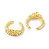 Brass Micro Pave Clear Cubic Zirconia Cuff Earrings for Women EJEW-I305-40G-2