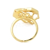 Flower Brass Shell Cuff Ring Settings KK-K297-01G-3