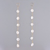 Natural Cultured Freshwater Pearl Dangle Earrings Sets EJEW-JE03827-3