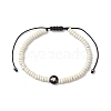 3Pcs Adjustable Nylon Cord Braided Bead Bracelets for Men BJEW-JB11295-5