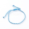 Adjustable Two Tone Nylon Cord Braided Bracelets BJEW-JB05850-03-1