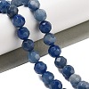 Dyed & Heated Natural Blue Aventurine Beads Strands G-C150-B05-01-1