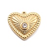 304 Stainless Steel Rhinestone Pendants STAS-R155-035C-G-1