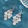 Brass Dangle Earrings EJEW-B157-02E-P-2