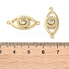 Rack Plating Brass Cubic Zirconia Eye Connector Charm KK-C084-18A-G-3