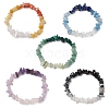 5Pcs Natural Mixed Gemstone Chips Beaded Stretch Bracelet Sets for Women BJEW-TA00557-2