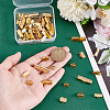 60Pcs 6 Styles 304 Stainless Steel Ribbon Crimp Ends STAS-UN0063-91G-3