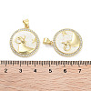 Brass Micro Pave Clear Cubic Zirconia Pendants KK-L213-010G-05-3