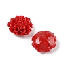 Synthetic Coral 3D Flower Rose Beads CORA-L046-D08-2