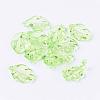 Light Green Transparent Acrylic Leaf Pendants for Chunky Necklace Jewelry X-TACR-470-31-2