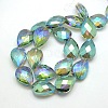 Electroplate Crystal Glass Teardrop Beads Strands EGLA-F067B-03-2