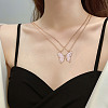 2Pcs Matching Butterfly Necklaces JN1034A-5
