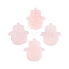 Natural Rose Quartz Hamsa Hand with Eye Figurines DJEW-N003-04I-1