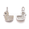 Brass Micro Pave Cubic Zirconia Charms ZIRC-I038-10P-2