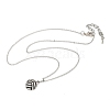 Zinc Alloy Crystal Rhinestone Sport Ball Pendant Cable Chain Necklaces NJEW-U024-01P-04-4