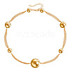 Alloy & Plastic Round Beads Link Chain Necklaces for Women WG2709A-03-3