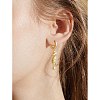 Ocean Theme Brass Huggie Hoop Earring EJEW-SZ0001-21G-5