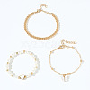 3Pcs 3 Styles Bracelet Set for Women FS-WGAE994-01-5