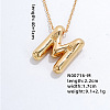 Stainless Steel Party Balloon Letter Pendant Cable Chain Necklaces for Women YF1942-13-1