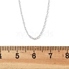 Anti-Tarnish Rhodium Plated 925 Sterling Silver Cable Chains Necklace for Women STER-I021-05P-2