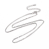 Anti-Tarnish Rhodium Plated 925 Sterling Silver Cable Chains Necklace for Women STER-I021-09P-4