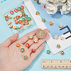 42Pcs 7 Styles Alloy Enamel European Beads ENAM-GO0001-17-3