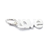 925 Sterling Silver Word Love Charms STER-M119-13S-1