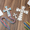 3Pcs 3 Styles Easter Poplar Plywood Cutouts DIY-WH0622-311B-4