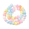 Gradient Color Natural Selenite Dyed Beads Strands G-H067-A04-8MM-3