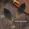 Bohemian Style Black Fringe Dangle Earrings FQ3351-4