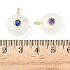 Natural Quartz Crystal Flat Round Pendants G-H318-01G-12-3