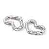 Anti-Tarnish Rhodium Plated 925 Sterling Silver Spring Gate Rings STER-K173-17P-2