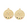 Brass Micro Pave Colorful Cubic Zirconia Pendants KK-E068-VC118-2