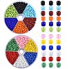 180g 12 Colors Ornaland Glass Seed Beads SEED-SZ0001-010-1